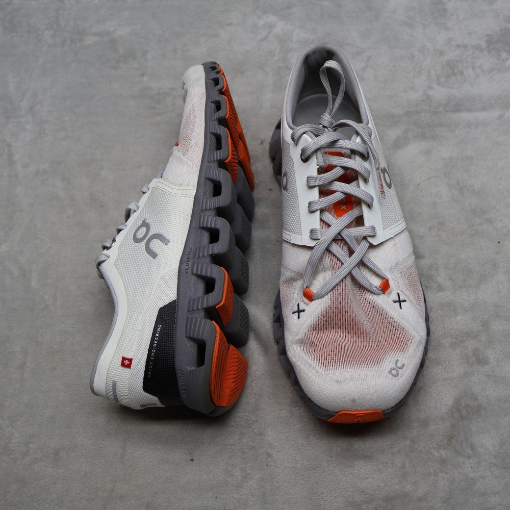 On Running Mens 8M Athletic Shoes White Cloud X 3 Running Training Lightweight